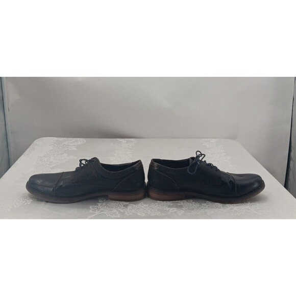 Freeman Shoes Men’s Size 12M  Black Cap Toe Hudson F220009 Memory Foam Derby main image 7